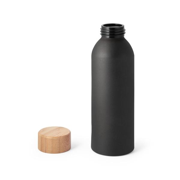 Hliníková láhev s bambusovým víčkem QUETA 550 ml1