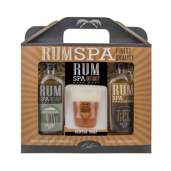 Dárkový kosmetický balíček Rum Spa – gel 100 ml, mýdlo 70 g a lázeň 100 ml0
