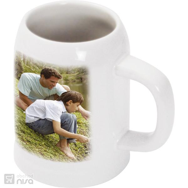 Pivní půllitr soudek s vlastním POTISKEM2